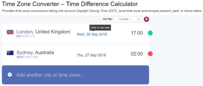 Time Zone converter